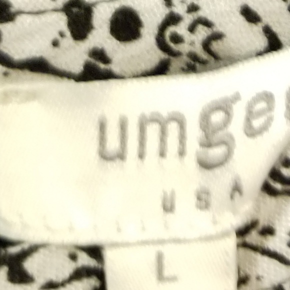 Black Print W/ Lace Umgee Dress - Picture 6 of 7